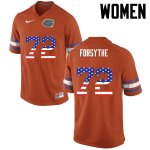 Women's Florida Gators #72 Stone Forsythe NCAA Nike Orange USA Flag Fashion Authentic Stitched College Football Jersey NJR8162HN